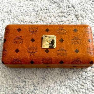 100% Authentic MCM square sunglasses case. Cognac color
